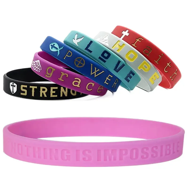Debossed Silicone Wristbands